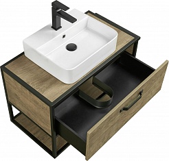 Акватон Мебель для ванной Лофт Фабрик 80 дуб кантри – фотография-5